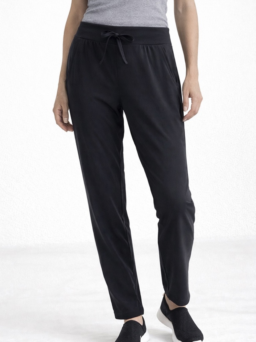Athleta Black Jogger Pants Women’s Small Drawstring Stretch Travel Lounge